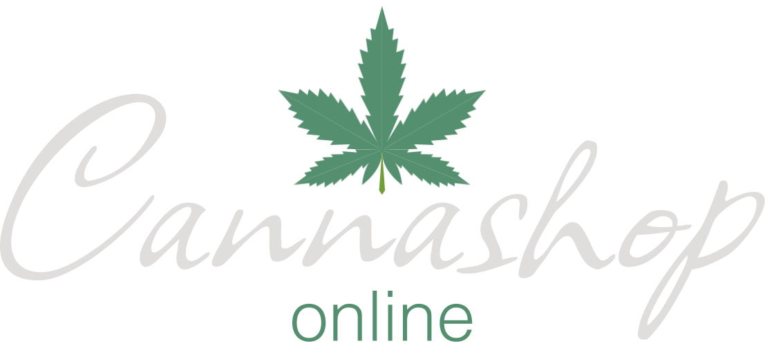 Logo Canashop online met wietblad.